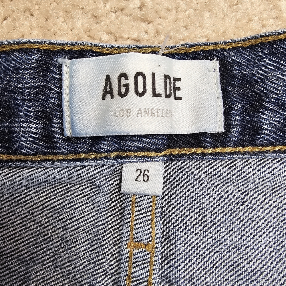 Agolde Blue Wide Leg Jeans - Picture 6 of 9